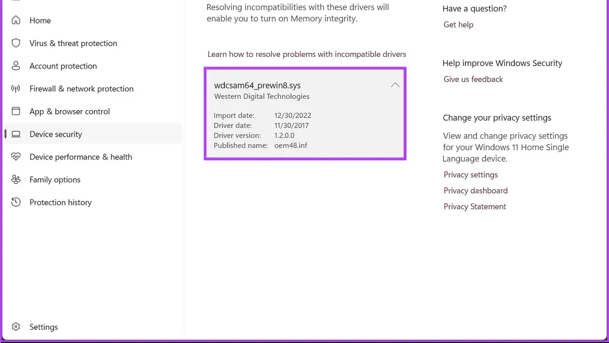 Updating or Replacing Drivers to Restore Memory Integrity Compatibility – how to fix memory integrity incompatible drivers