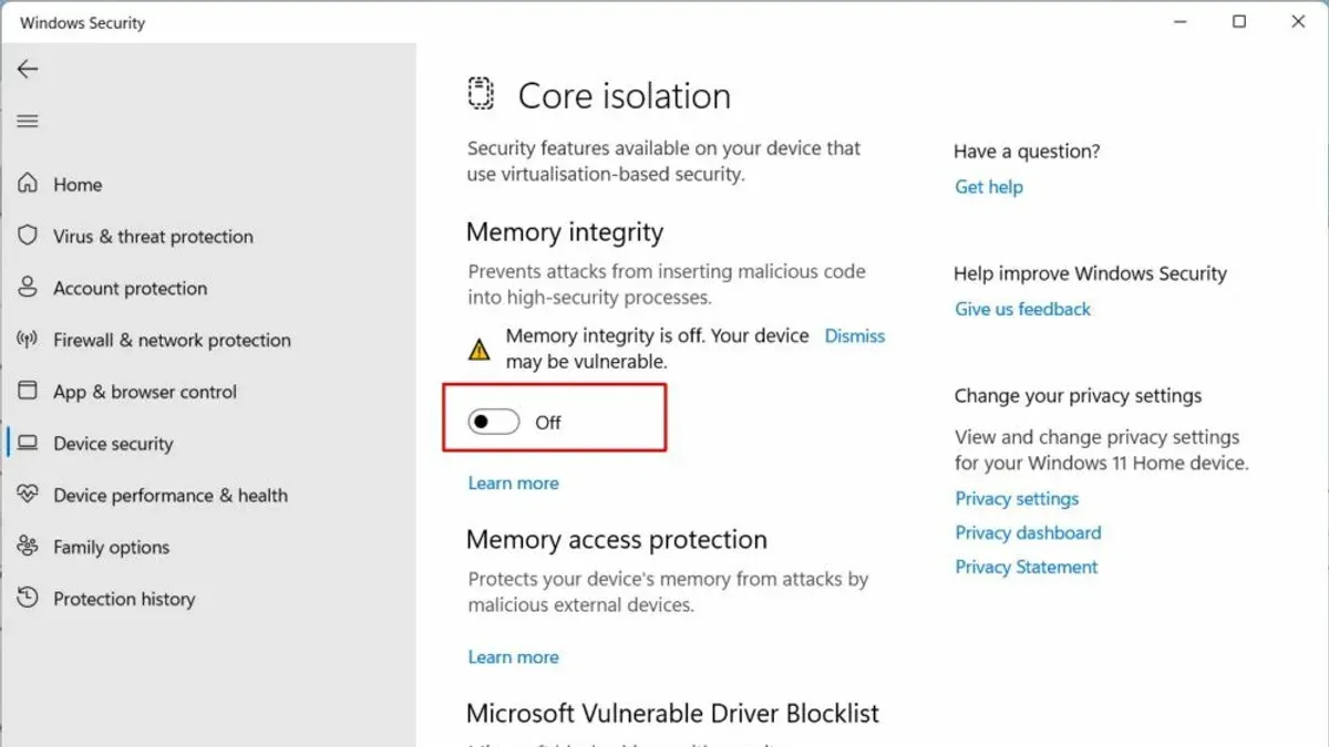 Preventing Future Memory Integrity Driver Conflicts – how to fix memory integrity incompatible drivers