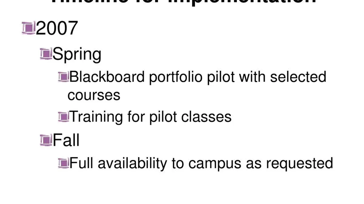 Learn How Blackboard Works Behind the Scenes – Blackboard implementation timeline