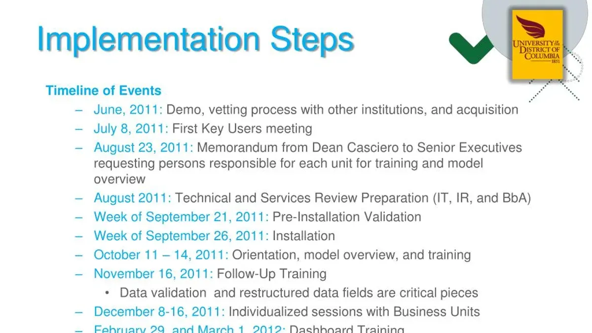 Start and Manage Sessions Using Blackboard Collaborate – Blackboard implementation timeline