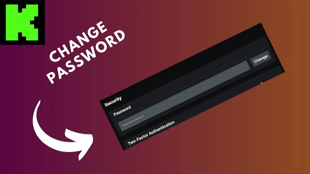 User changing Kick password on smartphone with clear instructions visible