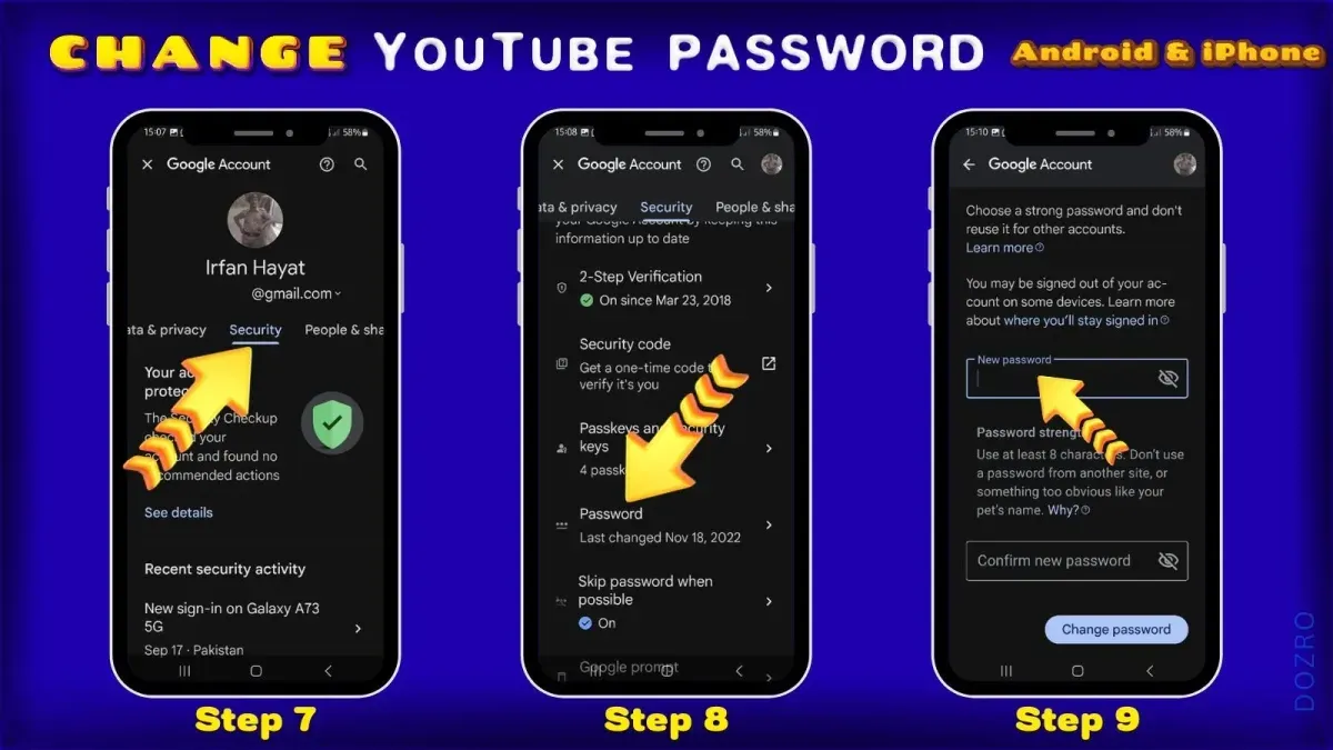 How to change YouTube password on phone or app – how to change YouTube password