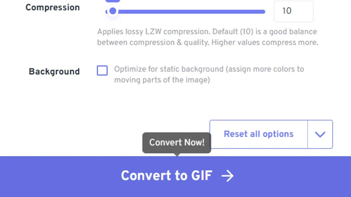 Optimizing GIFs after conversion for web or sharing – how to convert video to GIF on Mac