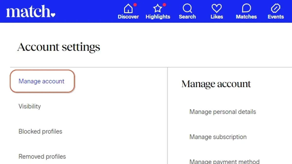 What this advice does not cover – how to delete Match.com account permanently