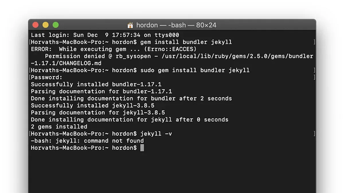 Troubleshooting common Jekyll installation and runtime issues – how to install Jekyll on Mac