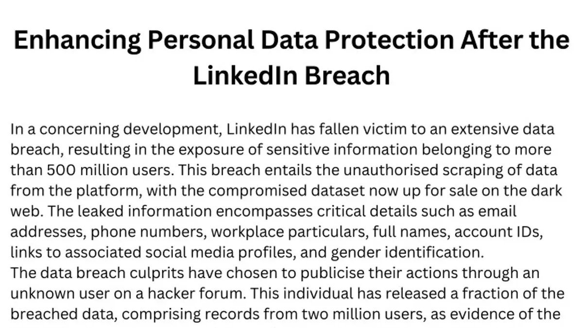 Limits of this guidance and when to seek expert help – LinkedIn data breach