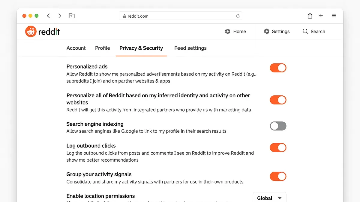 How to get to privacy settings on Reddit – Reddit privacy settings