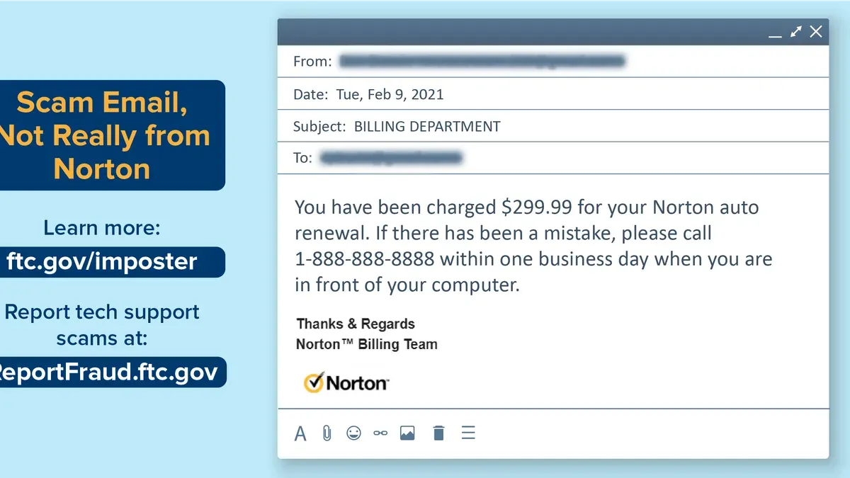 How Norton antivirus renewal scam emails work – Norton renewal scam email