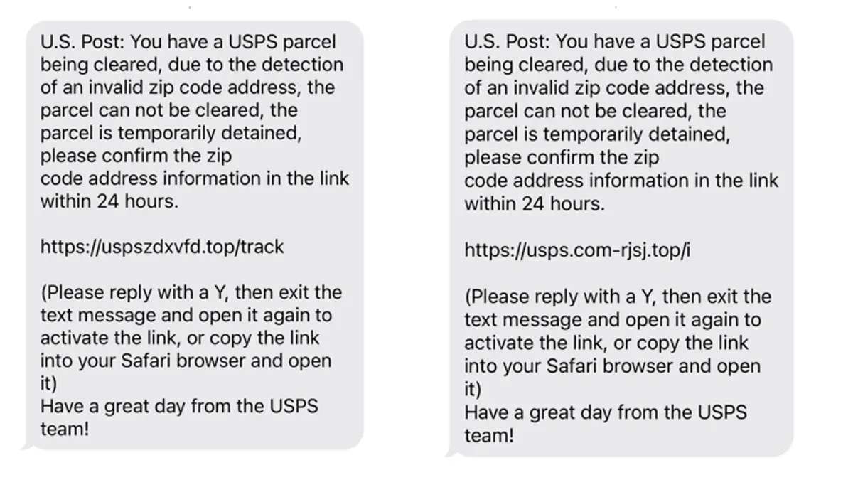 How USPS scam texts compare to other postal scams – USPS scam text