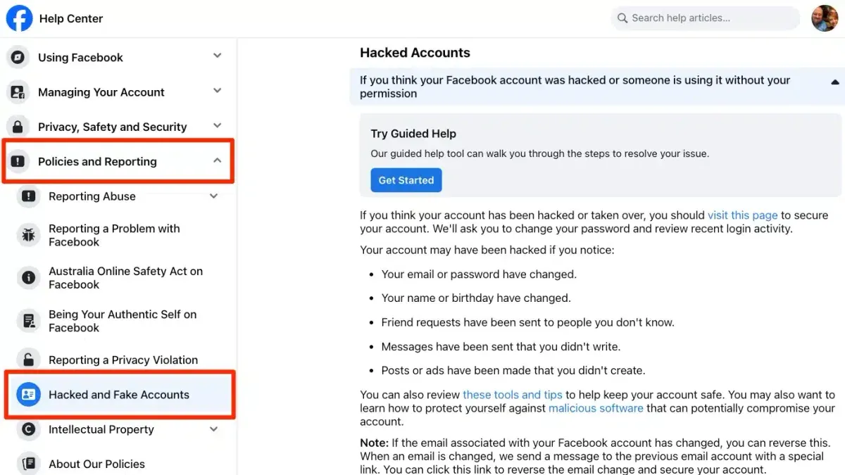 How to report a Facebook account hacked and contact Facebook support – Facebook account hacked