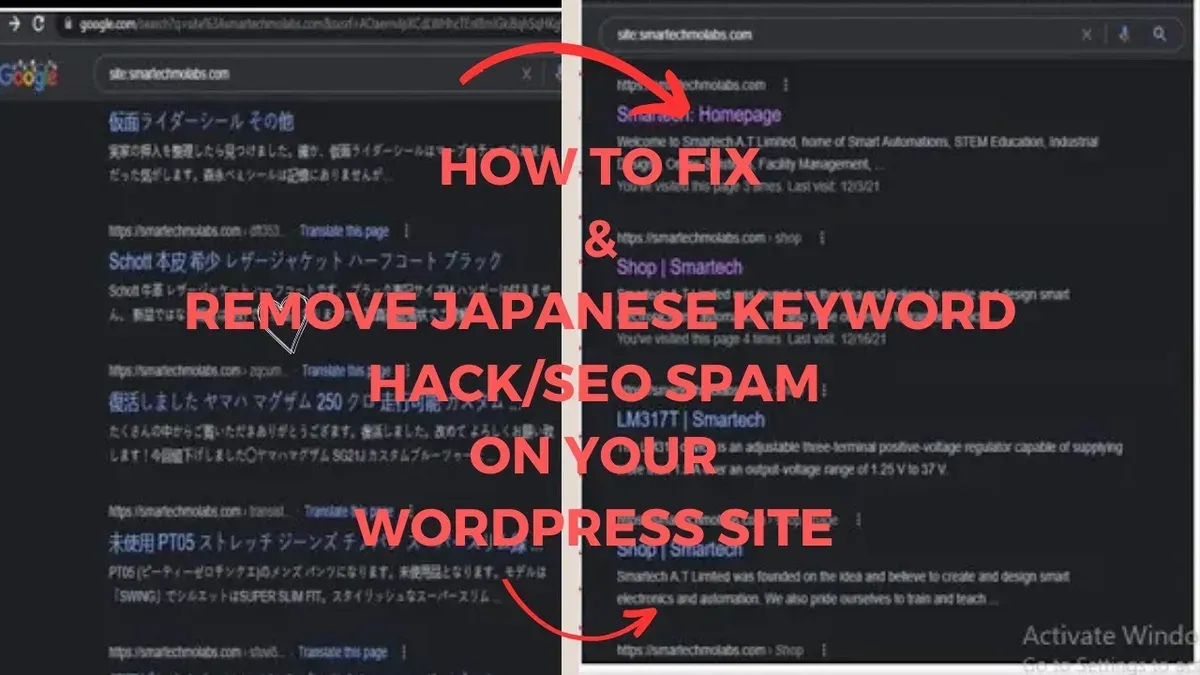 Step 1: Identify all affected pages and content – how to remove Japanese keyword hack