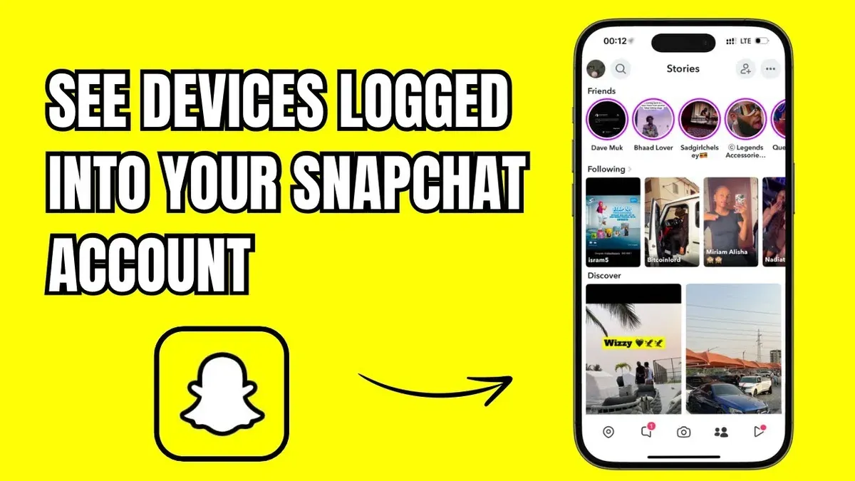 How to see where you're logged into Snapchat on a smartphone screen