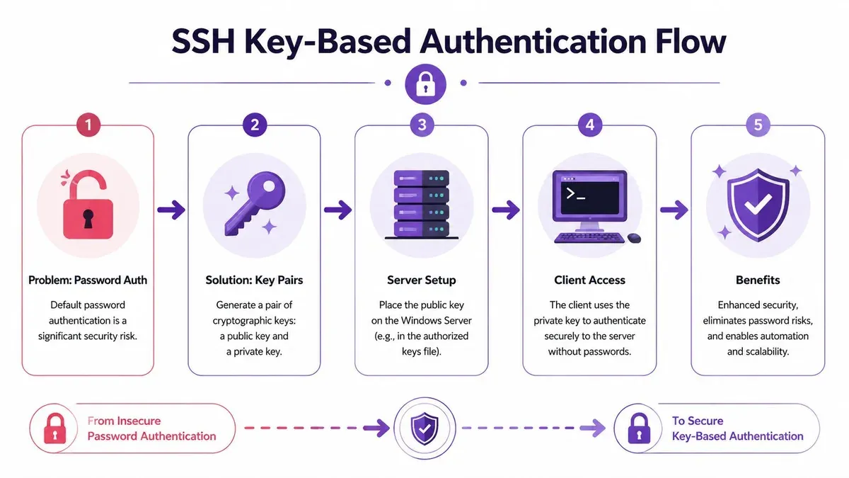 Windows SSH key based authentication: Using SSH keys with Windows clients – how to set up SSH key authentication on Linux