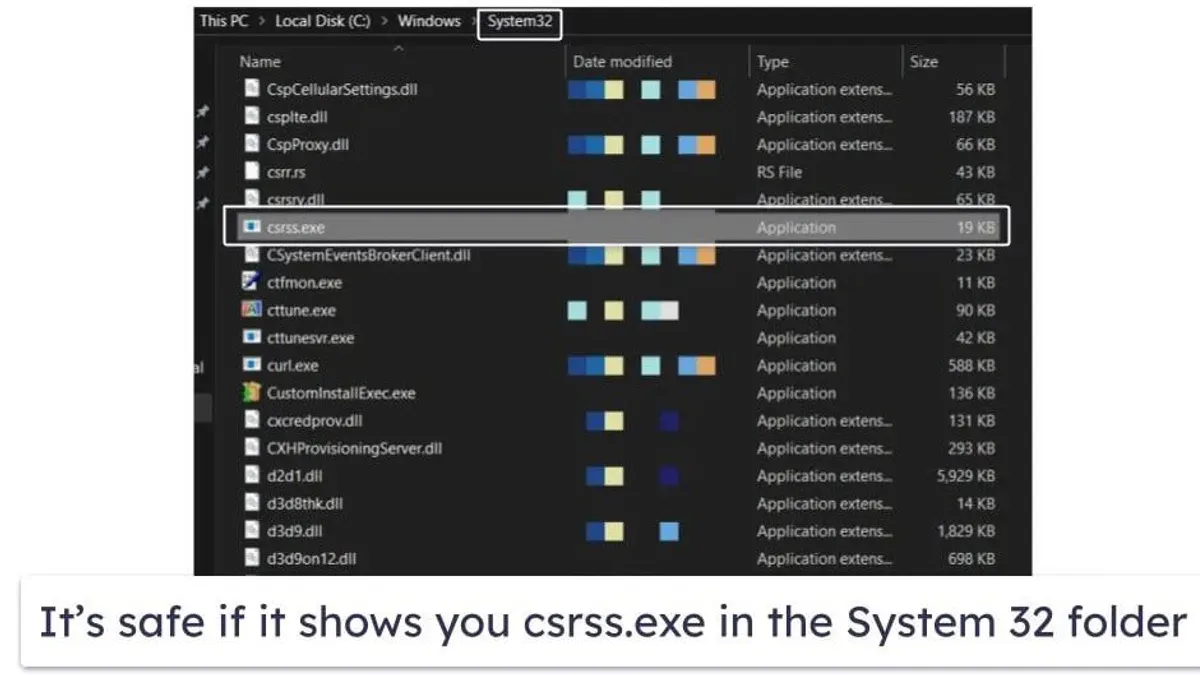 Windows Task Manager displaying csrss.exe process to check if csrss.exe is a virus