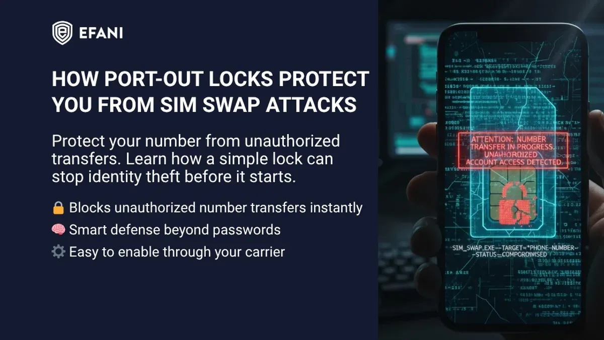 Mobile phone screen showing security lock representing AT&T port out protection