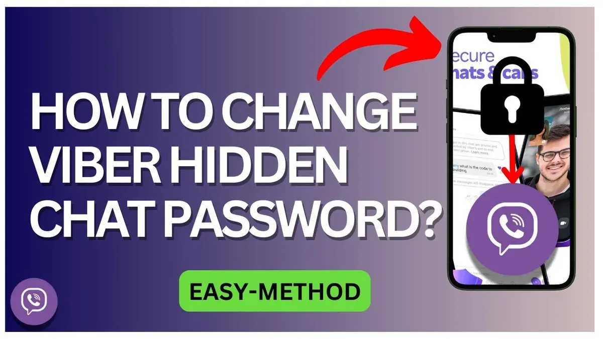 User changing Viber password and managing account security on smartphone