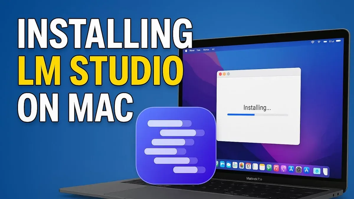 How to install LM Studio on Mac shown on screen during installation process