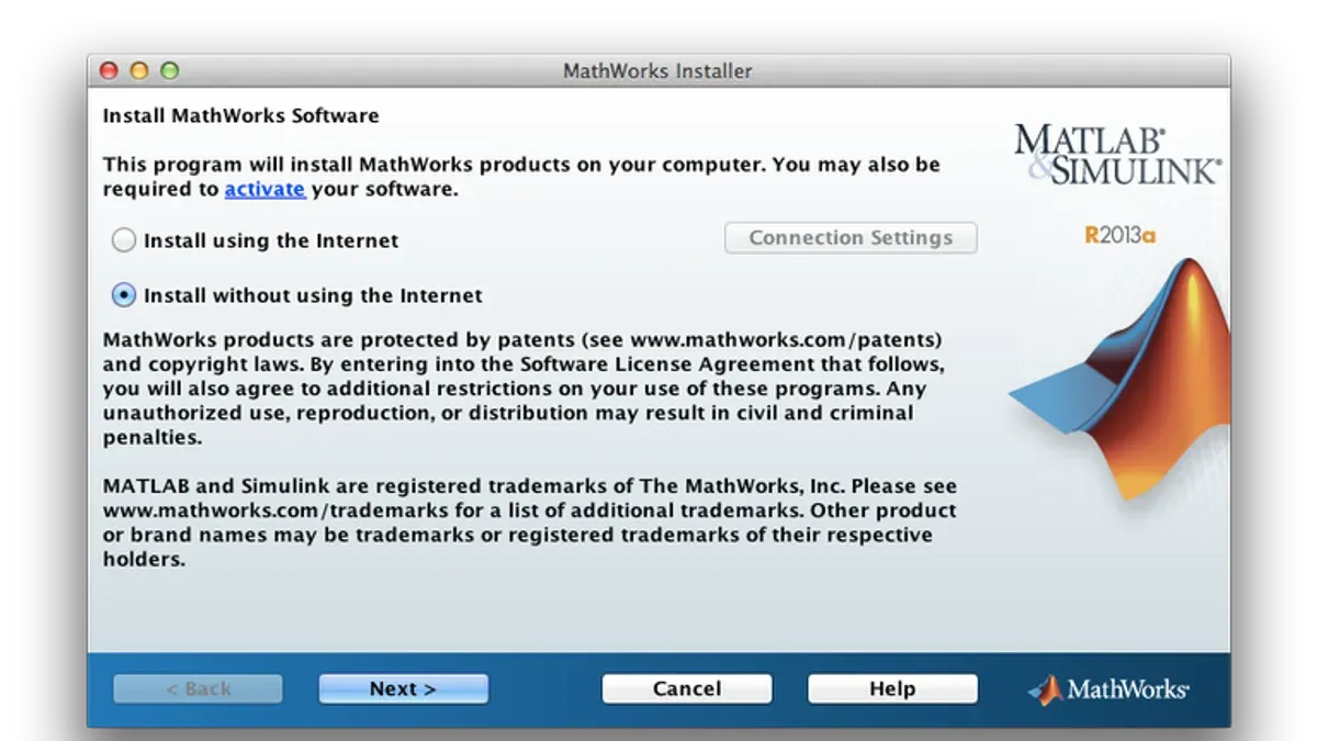Person installing MATLAB on Mac laptop following step-by-step guide