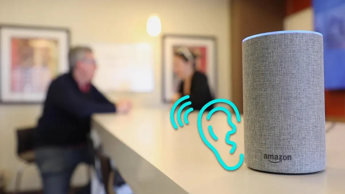 Smart speaker showing is Alexa listening to you privacy concerns