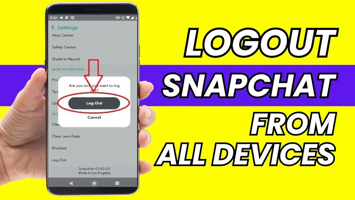 How to log out of Snapchat on all devices shown on smartphone screen