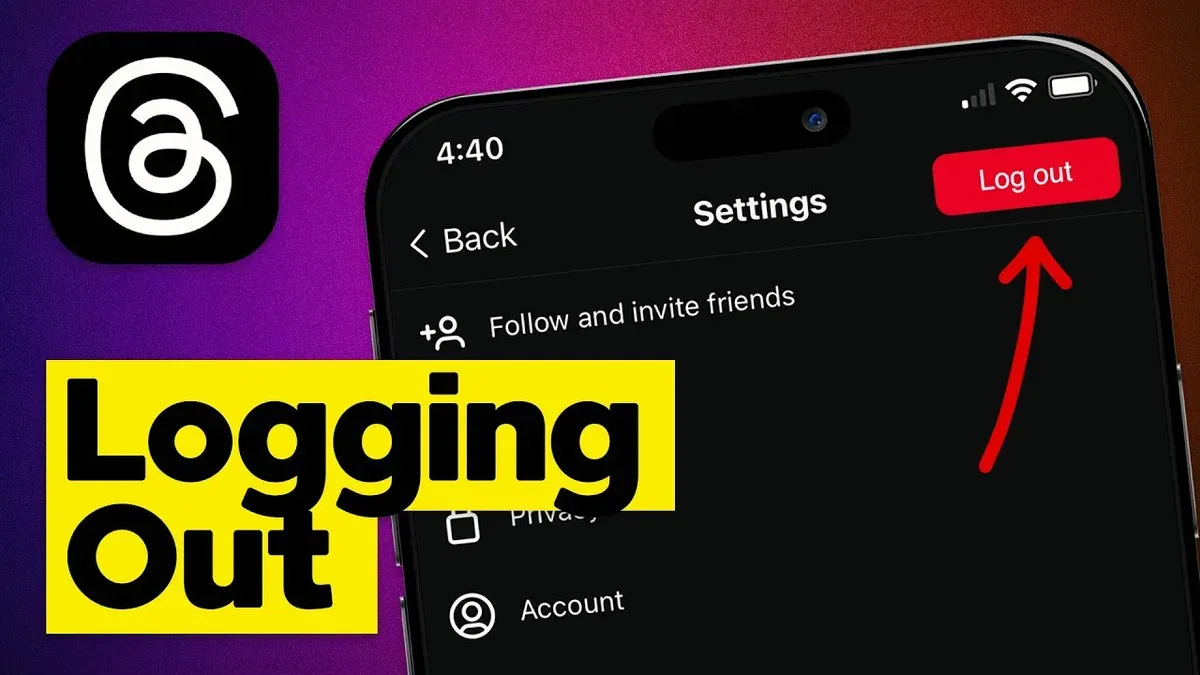 How to log out of Threads on all devices shown on smartphone screen