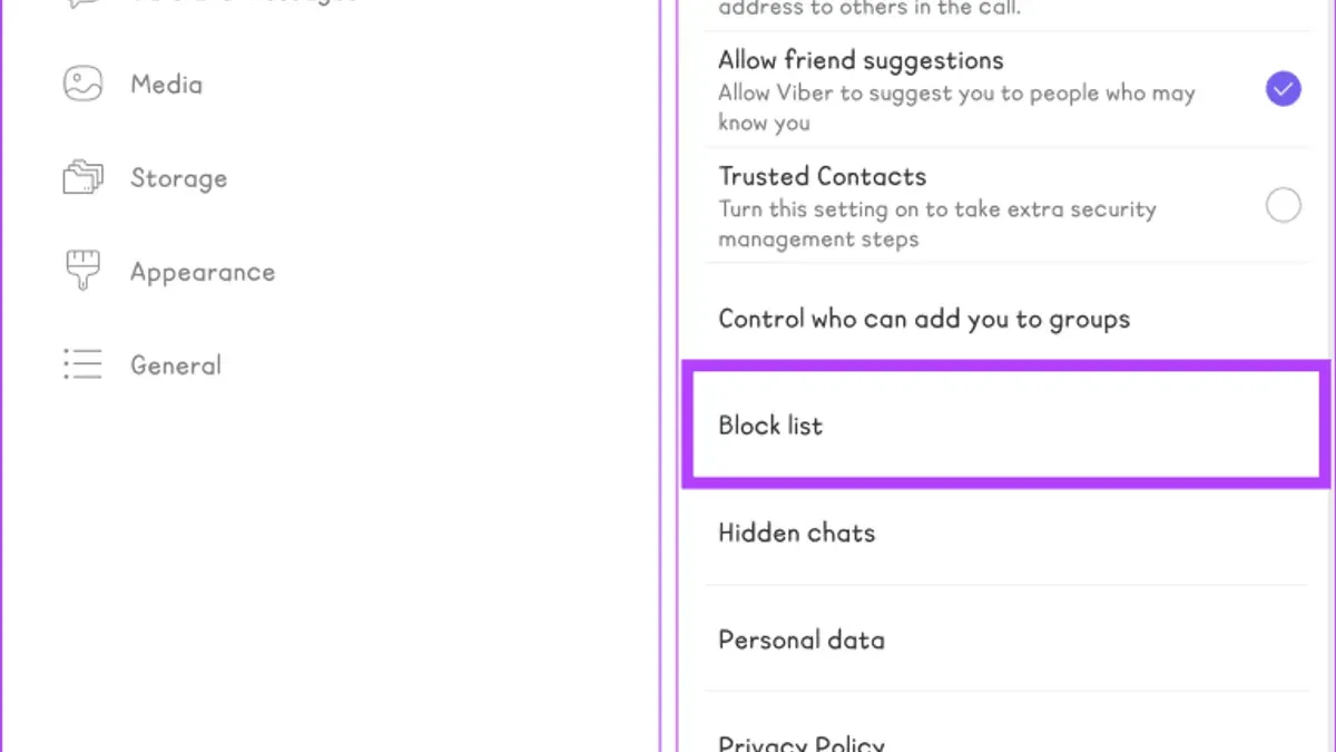 User adjusting Viber privacy settings on laptop for secure messaging