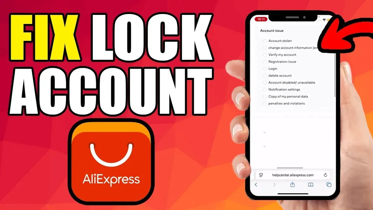 User securing AliExpress account after it was hacked on laptop