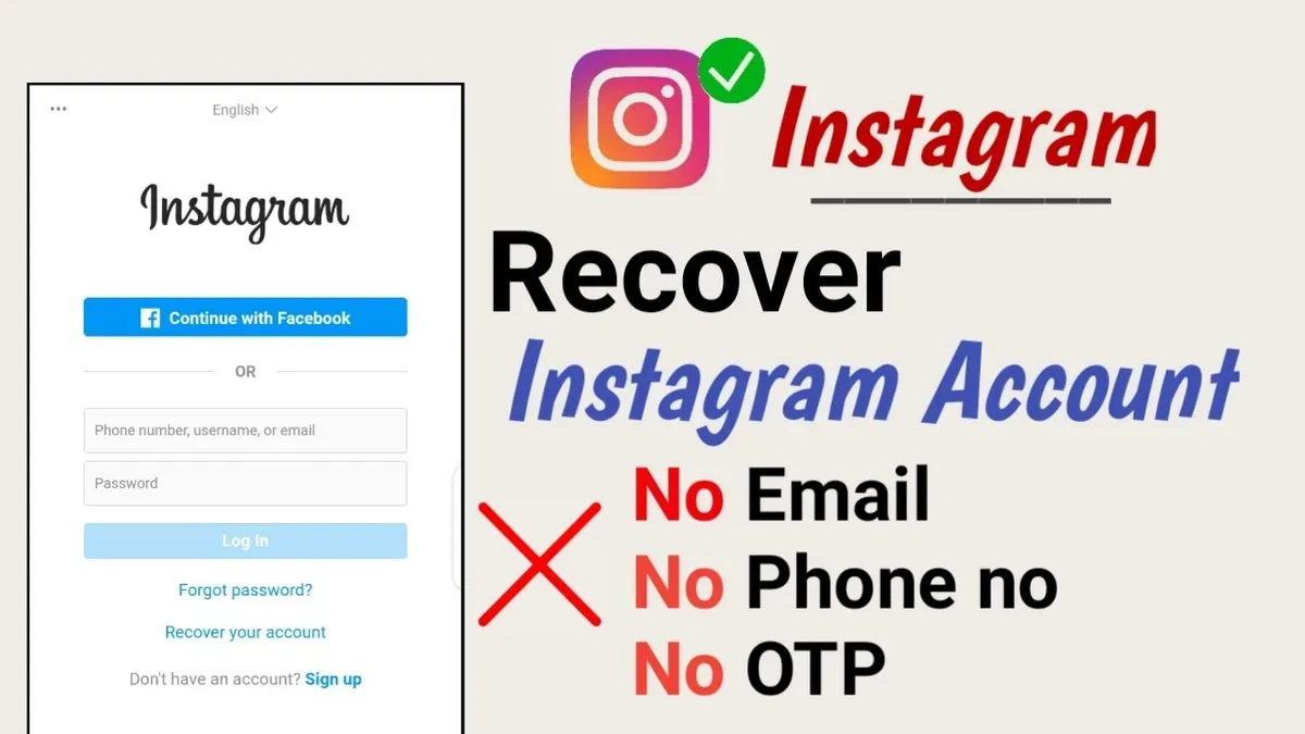 How to recover Instagram account without phone number on smartphone
