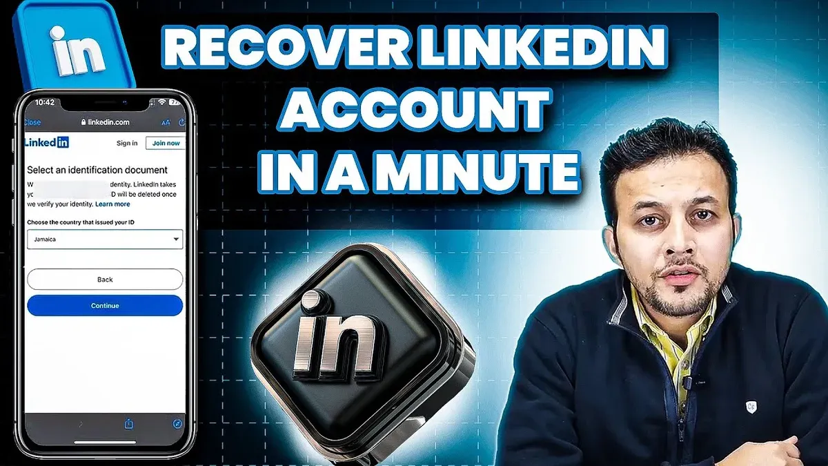 How to recover LinkedIn account without phone number on laptop screen