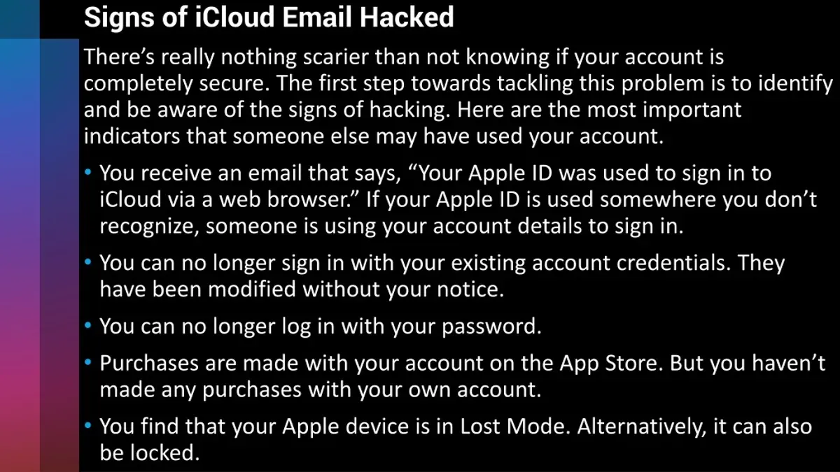 User checking for signs of hacked iCloud account on smartphone