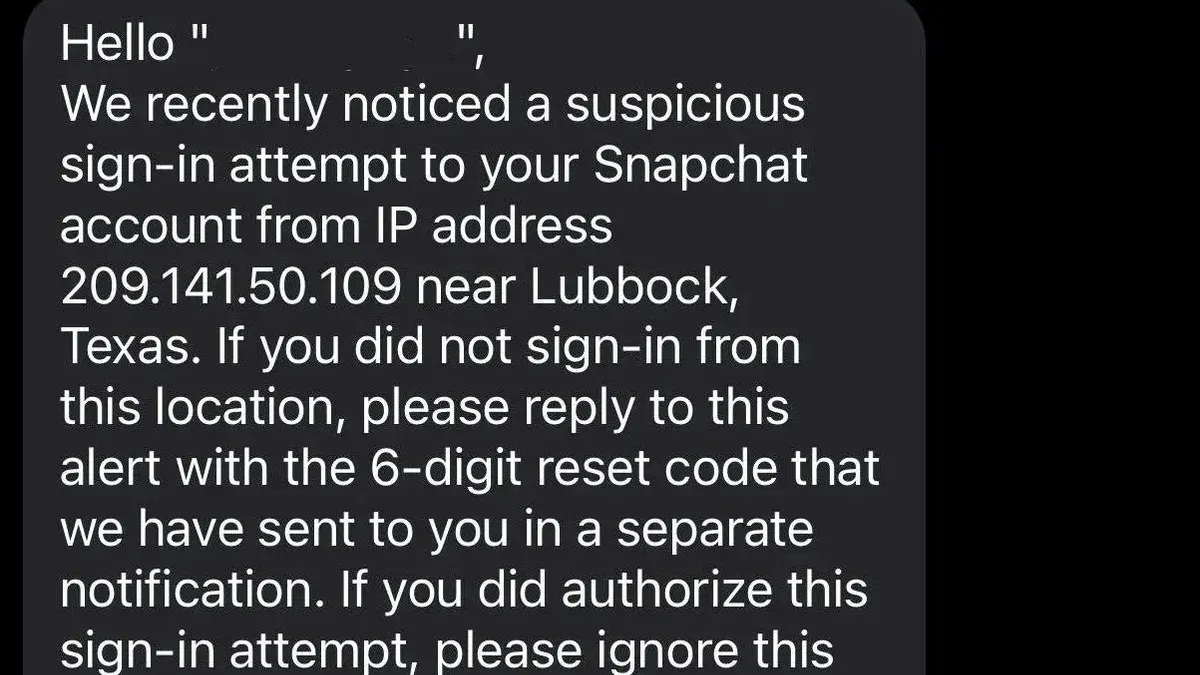 User recovering a Snapchat account hacked on a smartphone