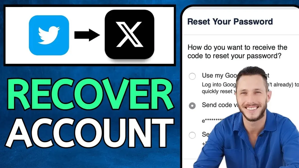 How to recover X (Twitter) account without phone number on laptop screen