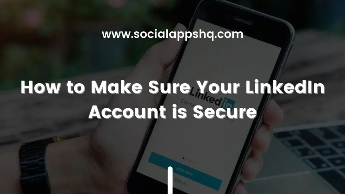 Professional securing LinkedIn account on laptop with security settings visible