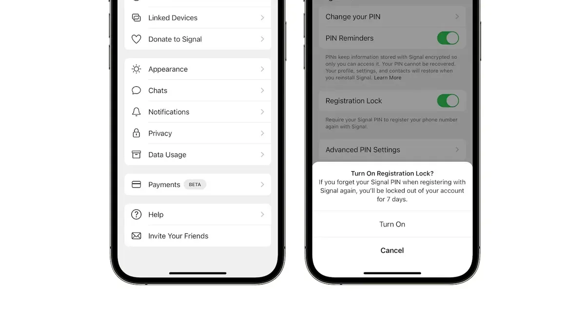 Step-by-step guide on how to secure your Signal account on a smartphone