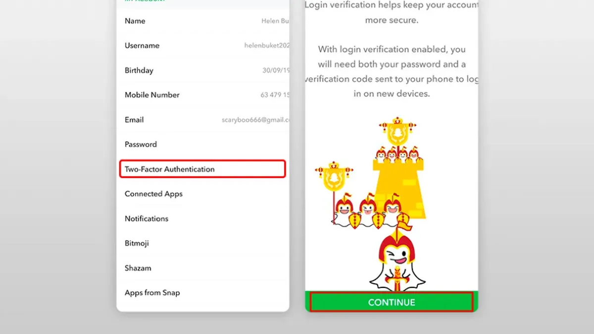 Person securing Snapchat account by adjusting privacy settings on smartphone