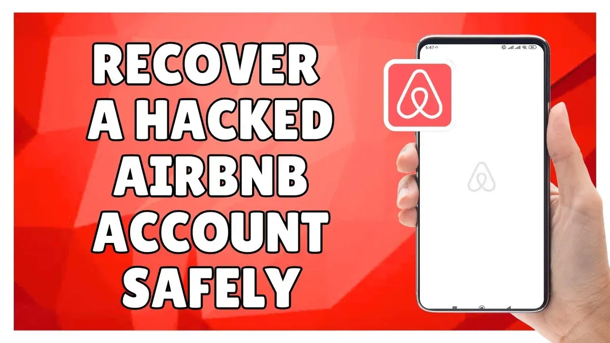 User identifying signs of an Airbnb account hacked on a laptop screen