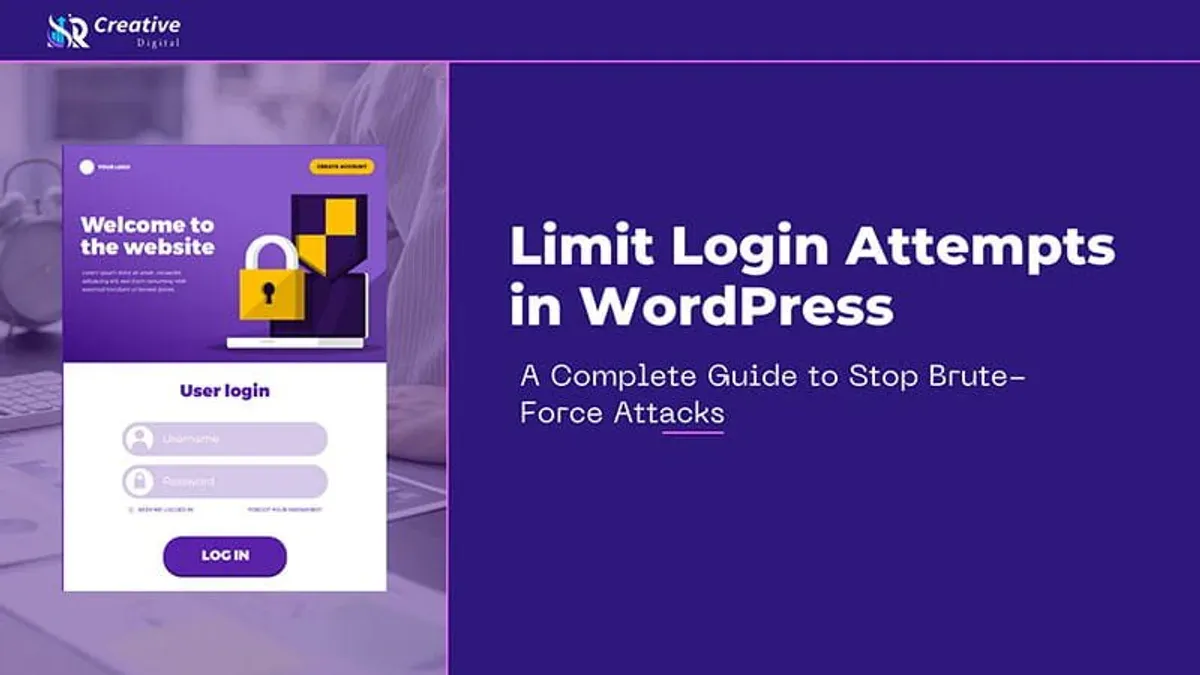 Website administrator securing WordPress login to stop brute force login attacks WordPress