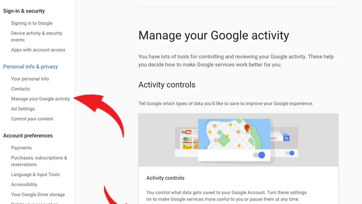 Person adjusting privacy settings on smartphone to stop Google from tracking you