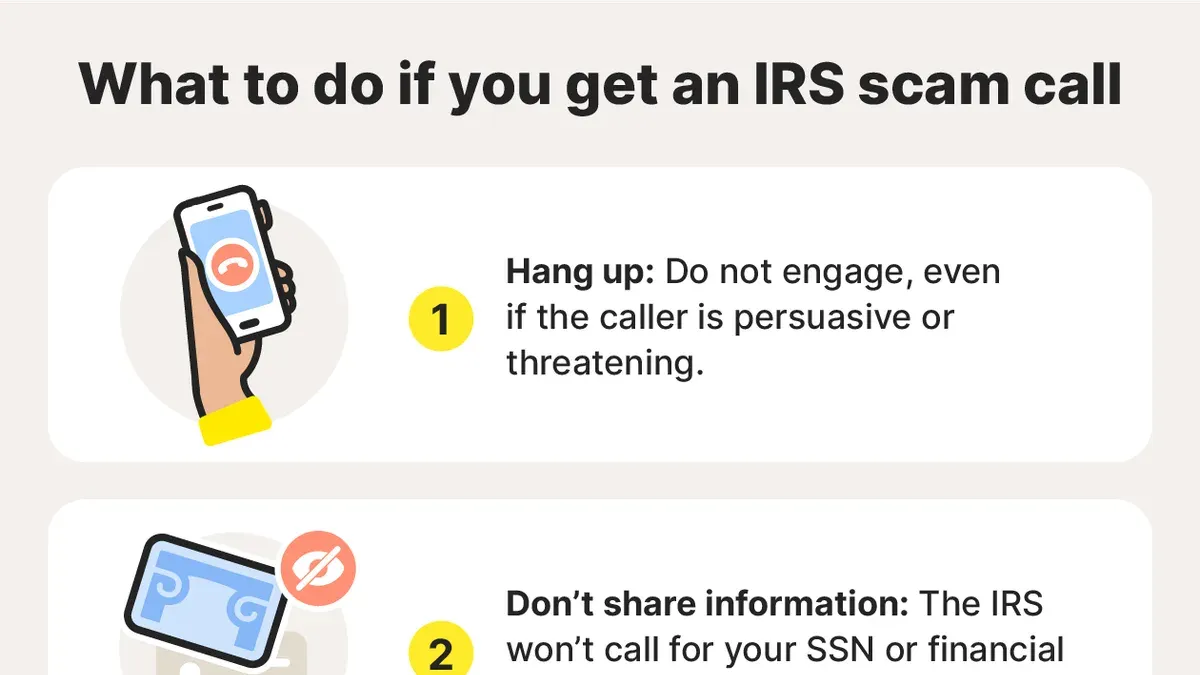 Person on phone identifying an IRS scam call to avoid fraud