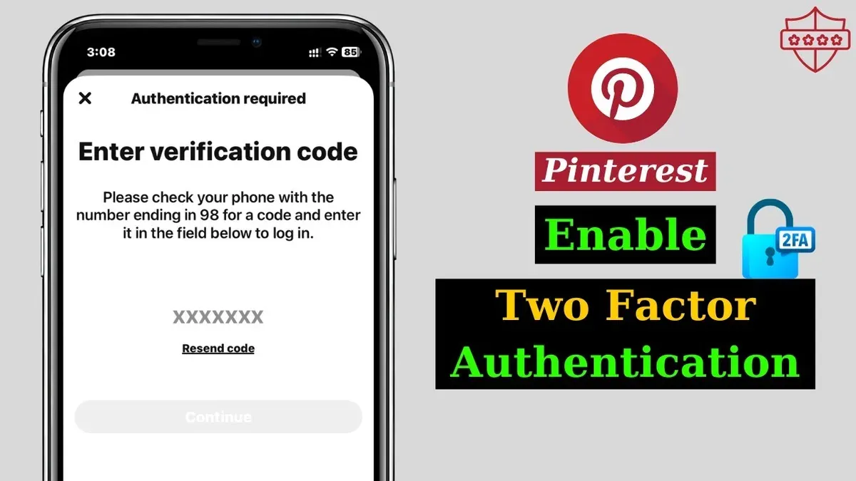 User enabling how to turn on two-factor authentication on Pinterest using smartphone and laptop