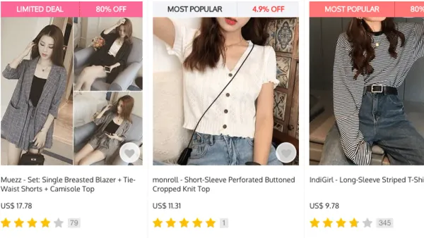 Young woman shopping online safely, questioning if YesStyle is legit