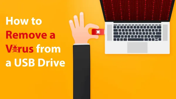 Person plugging a USB drive into a laptop illustrating can you get a virus from a USB drive