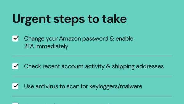 Amazon account hacked security page on laptop screen with person typing