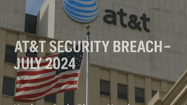 Person viewing AT&T data breach information on smartphone screen