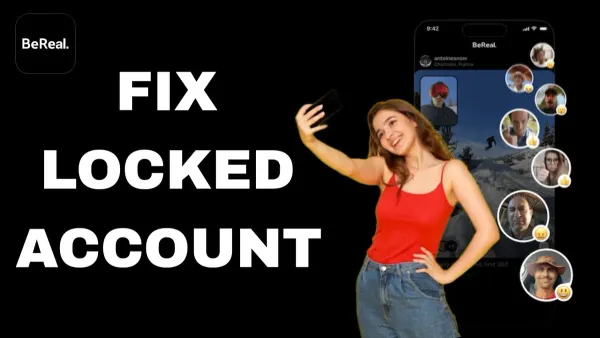 User securing a BeReal account hacked warning on smartphone screen