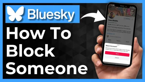 User blocking someone on Bluesky app to manage interactions and privacy