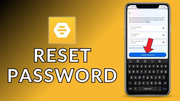 Person changing Bumble password on smartphone app securely