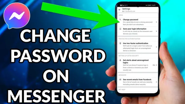 User changing Messenger password on smartphone for account security