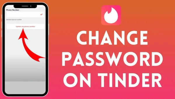 How to change Tinder password shown on smartphone screen