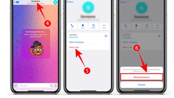 How to block someone on Telegram shown on smartphone screen